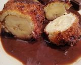 Une image de l'étape 5 de Banane en chapelure de brioche sauce chocolat.