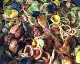 Foto del paso 5 de la receta: Orecchiette arcobaleno con pollo agripicante y bambú 🎃🐉🍂🎋