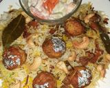 A picture of step 7 of Shahi kofta Biryani 😊.