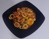 Foto langkah ke 5 dari resep Cumi Udang Saus Padang.