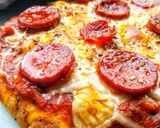A picture of step 4 of Naan Bread Pizza (Spicy Chorizo) 🍕.