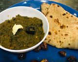 A picture of step 3 of Sarson ka saag.