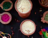 A picture of step 5 of Kesariya Thandai.
