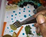 A picture of step 5 of Rainbow fruit salad with honey.