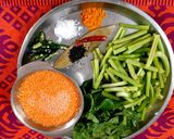 লাউ শাক দিয়ে মসুর ডাল রেসিপির ধাপ 1 ছবি