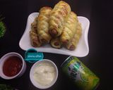 A picture of step 5 of Sausage rolls.