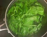 Spinach pancakes, smoked salmon with a creme fraiche and dill recipe step 2 photo