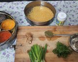 A picture of step 1 of Moong Dal Soup.