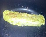 A picture of step 2 of Rolled Egg. (TAMAGYOKI).