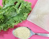 Foto langkah ke 1 dari resep MPASI Zoe : Puree Millet + Kale + Beef broth.