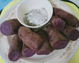 มันม่วงนึ่งจิ้มน้ำตาล วิธีทำสูตร 2 รูป