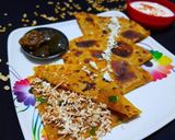 A picture of step 7 of Toor dal paratha with paneer masala stuffing.