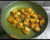 A picture of step 3 of Dry Paneer Chilli.
