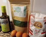 Foto del paso 1 de la receta: Tallarines verdes de espirulina (pasta fresca)