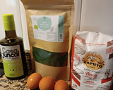 Foto del paso 1 de la receta: Tallarines verdes de espirulina (pasta fresca)