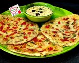 A picture of step 7 of टोमेटो अनियन रवा उत्तपम (tomato onion rava uttapam recipe in Hindi).