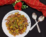 A picture of step 4 of Stuffed Besan Chilla.