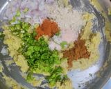 A picture of step 5 of Lotus stem shammi kabab.