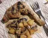 Une image de l'étape 7 de Poulet sauté normand.