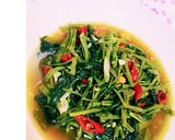 Foto langkah ke 4 dari resep Cah kangkung terasi 💞.
