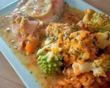 Une image de l'étape 6 de Darnes saumon et chou romanesco sauce légumes au Cook Expert.