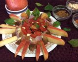 A picture of step 3 of Apple chatpata with mix salad.