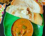 A picture of step 8 of Dosa with Spicy Onion Curry.