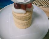 Foto langkah ke 8 dari resep Bolu Susu Kukus Stroberi.