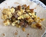 A picture of step 6 of California Style Breakfast Burrito.