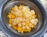 A picture of step 1 of Filipino Fruit Salad.