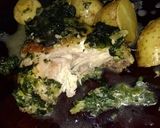Foto del paso 9 de la receta: Pollo con salsa de espinacas y papas