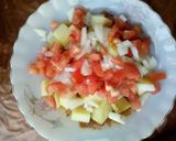 A picture of step 2 of Aloo and Papri Chaat.