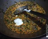 A picture of step 2 of Matar Mushroom and methi.