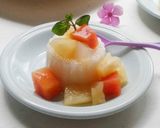 Foto langkah ke 7 dari resep Puding Susu Siram Coktail Buah.