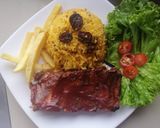 Foto del paso 5 de la receta: Costilla de cerdo 🐷al horno en salsa bbq con moro de lenteja 🍚