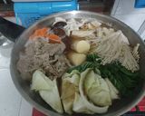รูปขั้นตอนการทำที่ 4 ของ ชาบูน้ำดำหม้อไฟในกระทะแบบง่ายๆ