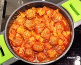 Foto del paso 6 de la receta: Albóndigas de lentejas con boniato y pisto