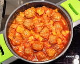 Foto del paso 6 de la receta: Albóndigas de lentejas con boniato y pisto
