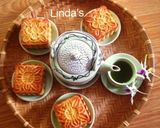 Hình bước làm 7 của món Bánh nướng nhân trà xanh trứng mặn