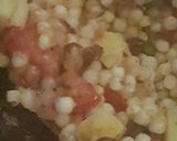 A picture of step 4 of Sabudana tahari.