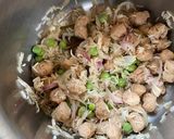 A picture of step 2 of Onion Pulao Sindhi style.