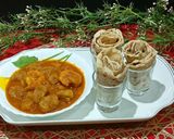 A picture of step 5 of Soya Prawn Curry.