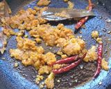 A picture of step 3 of Brinjal dip Dal curry.