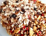 A picture of step 2 of My Bars of Yummy Granola and Trail Mix Bars outdoors 😚.