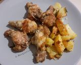 Foto del passaggio 3 della ricetta Alette di pollo e patate, sabbiate al forno