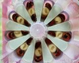 Foto langkah ke 5 dari resep Puding Lapis Cherry Bunga Telang Longan.