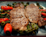 Foto del paso 3 de la receta: Entrecot a la parrilla con pimientos