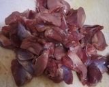 A picture of step 2 of Gizzard stew.