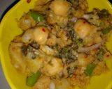 A picture of step 3 of Chana aloo mix chat.