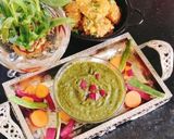 A picture of step 3 of Mint coriander chutney (pudina dhaniya chutney).